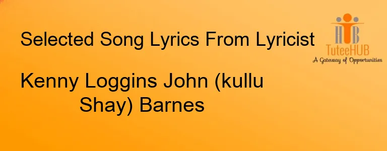 Kenny Loggins John (kullu Shay) Barnes