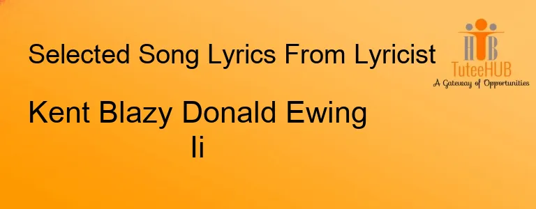 Kent Blazy Donald Ewing Ii