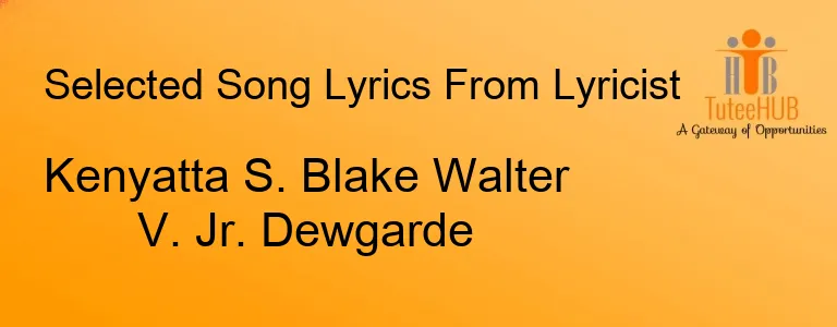 Kenyatta S. Blake Walter V. Jr. Dewgarde