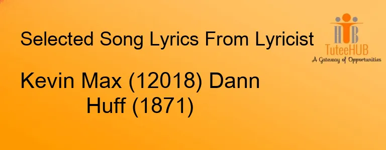 Kevin Max (12018) Dann Huff (1871)