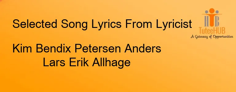 Kim Bendix Petersen Anders Lars Erik Allhage