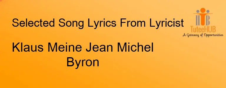 Klaus Meine Jean Michel Byron