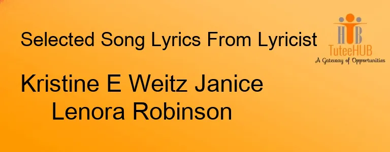 Kristine E Weitz Janice Lenora Robinson