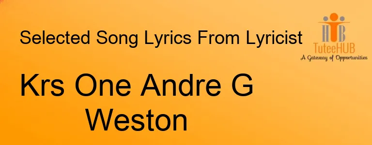 Krs One Andre G Weston