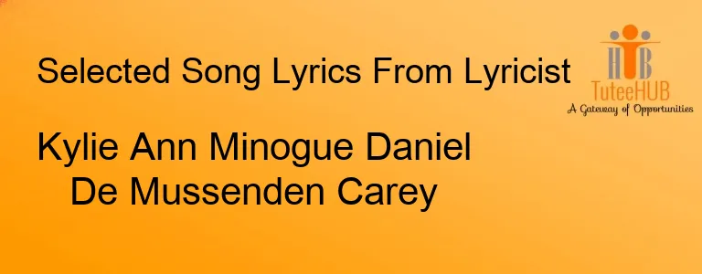 Kylie Ann Minogue Daniel De Mussenden Carey