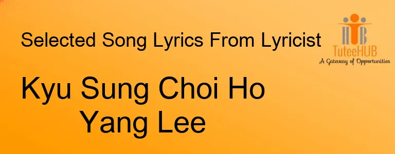 Kyu Sung Choi Ho Yang Lee