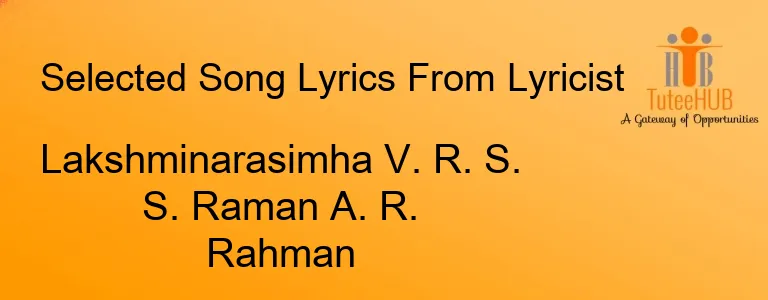 Lakshminarasimha V. R. S. S. Raman A. R. Rahman