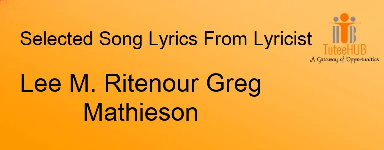 Lee M. Ritenour Greg Mathieson