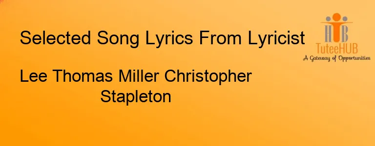 Lee Thomas Miller Christopher Stapleton