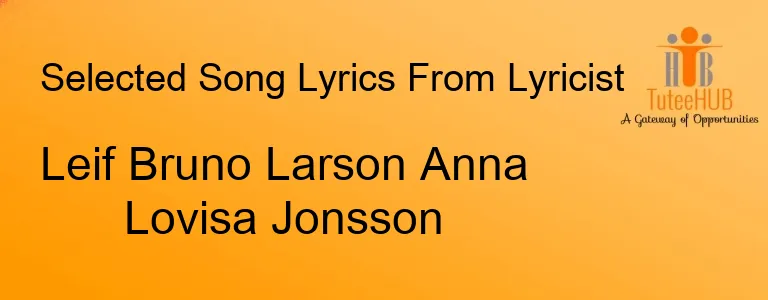 Leif Bruno Larson Anna Lovisa Jonsson
