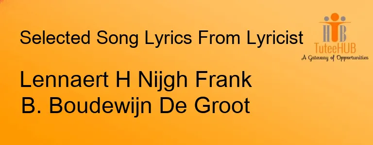 Lennaert H Nijgh Frank B. Boudewijn De Groot