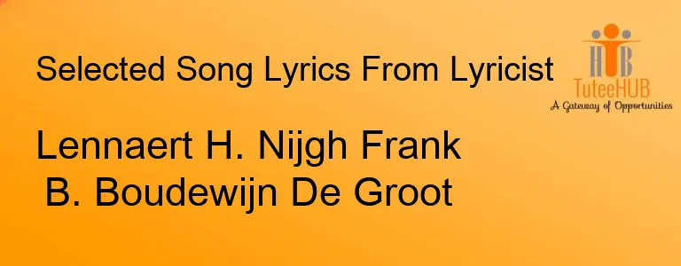 Lennaert H. Nijgh Frank B. Boudewijn De Groot