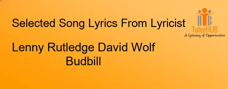 Lenny Rutledge David Wolf Budbill