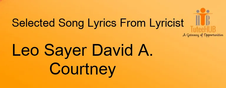 Leo Sayer David A. Courtney