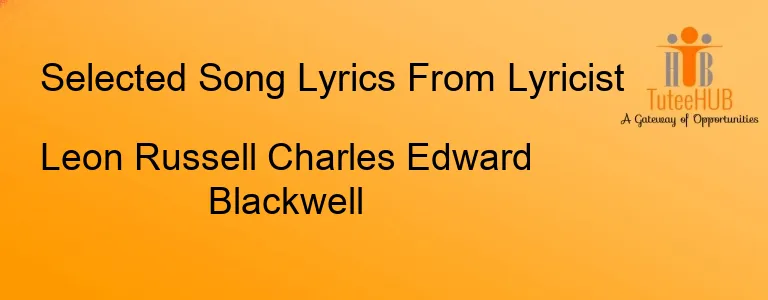 Leon Russell Charles Edward Blackwell