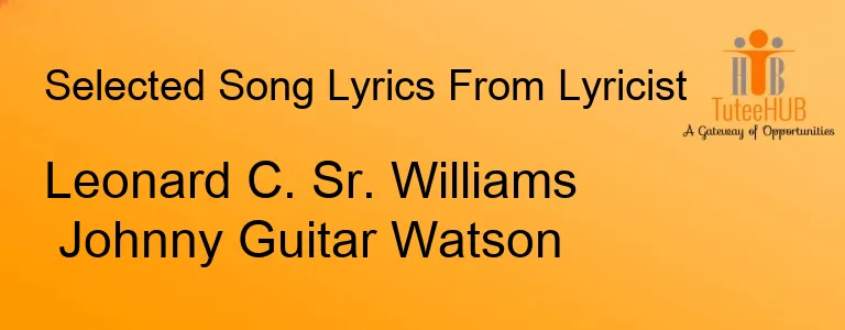 Leonard C. Sr. Williams Johnny Guitar Watson