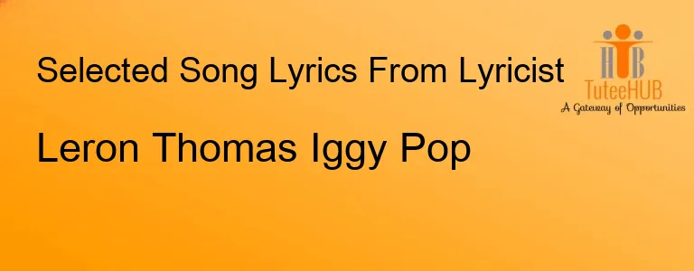 Leron Thomas Iggy Pop