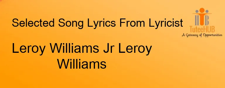 Leroy Williams Jr Leroy Williams
