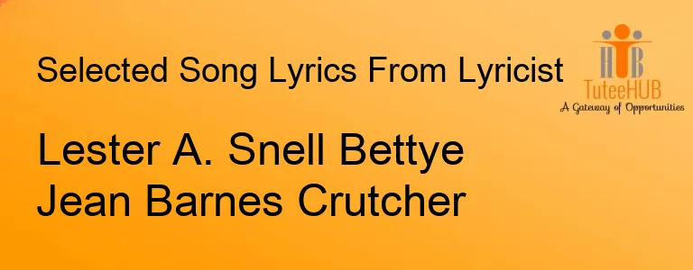 Lester A. Snell Bettye Jean Barnes Crutcher