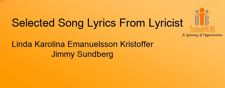 Linda Karolina Emanuelsson Kristoffer Jimmy Sundberg