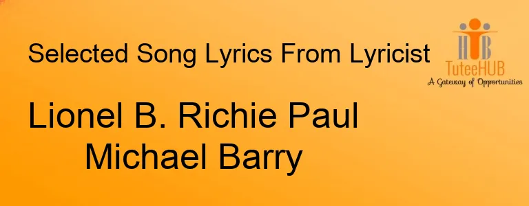 Lionel B. Richie Paul Michael Barry
