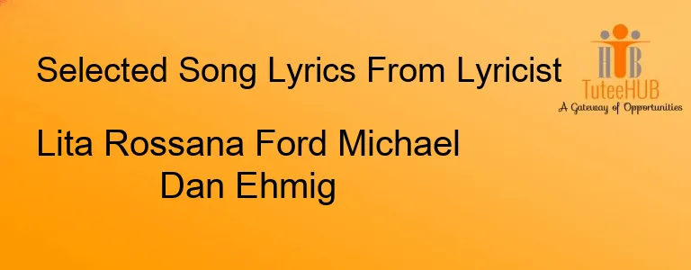 Lita Rossana Ford Michael Dan Ehmig