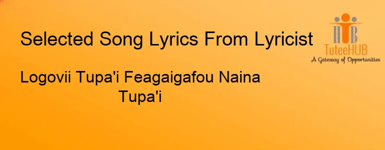 Logovii Tupa'i Feagaigafou Naina Tupa'i