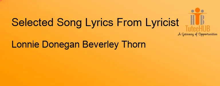 Lonnie Donegan Beverley Thorn