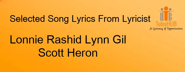 Lonnie Rashid Lynn Gil Scott Heron
