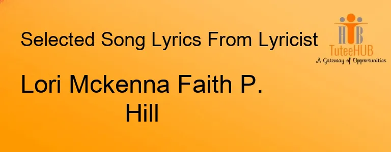 Lori Mckenna Faith P. Hill