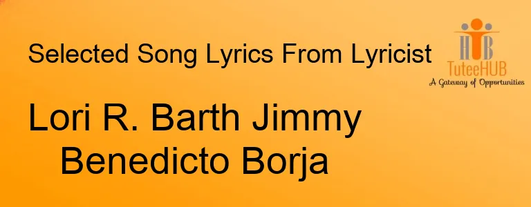 Lori R. Barth Jimmy Benedicto Borja
