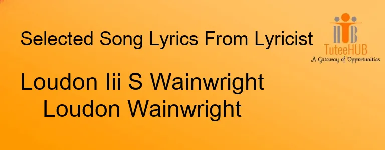 Loudon Iii S Wainwright Loudon Wainwright