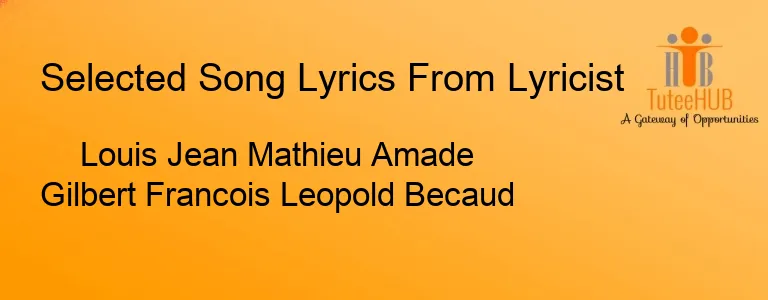 Louis Jean Mathieu Amade Gilbert Francois Leopold Becaud