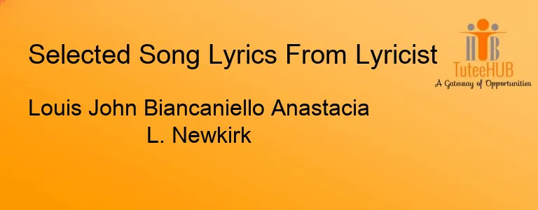 Louis John Biancaniello Anastacia L. Newkirk