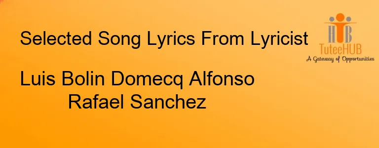 Luis Bolin Domecq Alfonso Rafael Sanchez