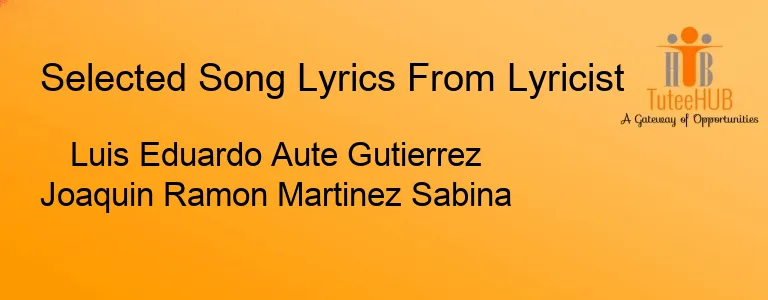 Luis Eduardo Aute Gutierrez Joaquin Ramon Martinez Sabina