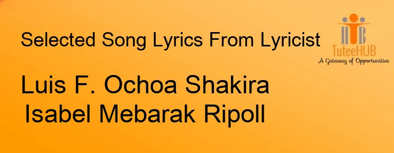 Luis F. Ochoa Shakira Isabel Mebarak Ripoll