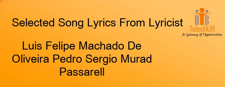 Luis Felipe Machado De Oliveira Pedro Sergio Murad Passarell