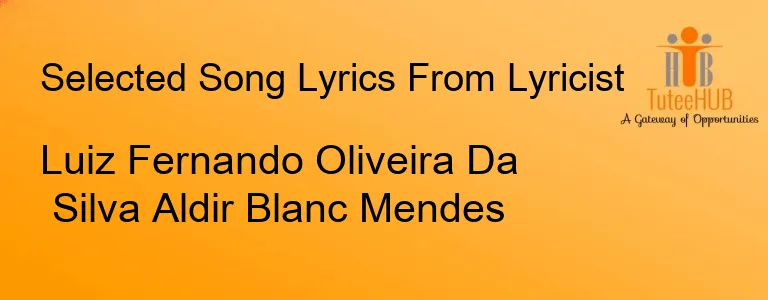 Luiz Fernando Oliveira Da Silva Aldir Blanc Mendes