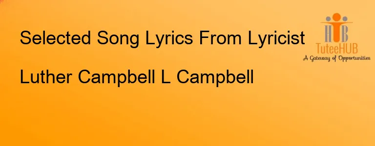 Luther Campbell L Campbell