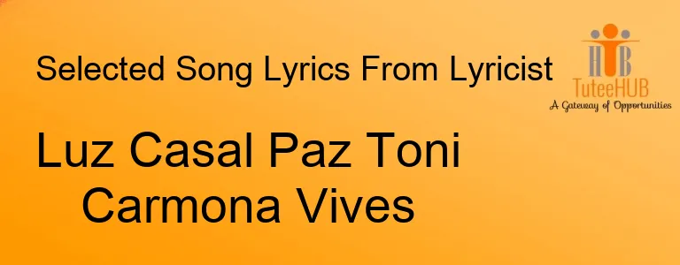 Luz Casal Paz Toni Carmona Vives