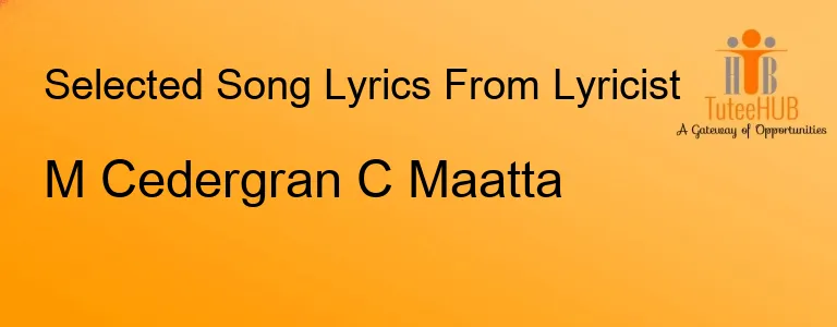 M Cedergran C Maatta