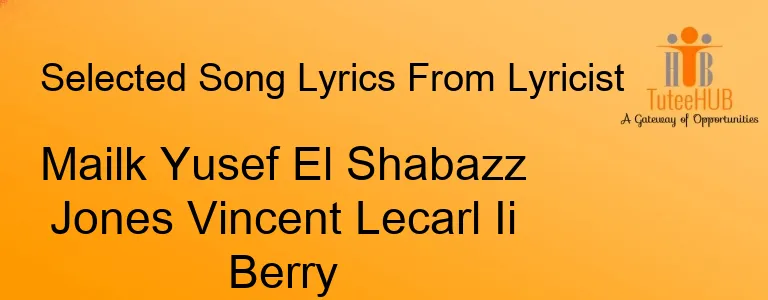 Mailk Yusef El Shabazz Jones Vincent Lecarl Ii Berry