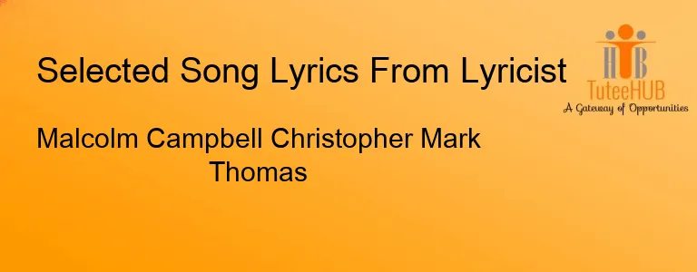 Malcolm Campbell Christopher Mark Thomas