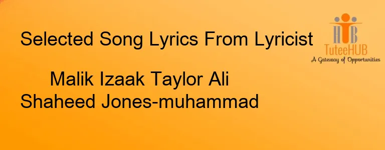 Malik Izaak Taylor Ali Shaheed Jones-muhammad