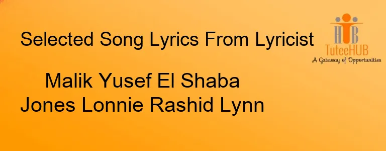 Malik Yusef El Shaba Jones Lonnie Rashid Lynn