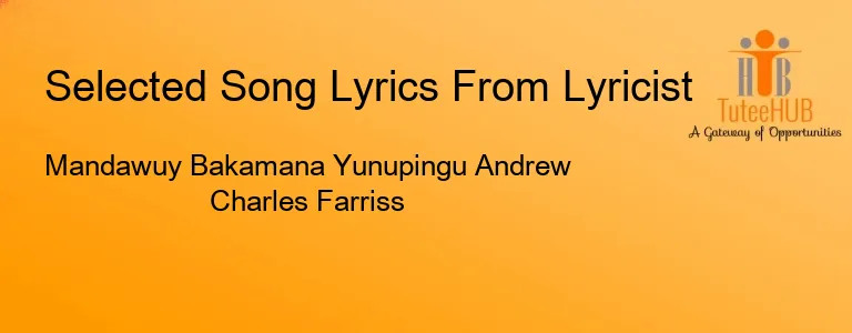Mandawuy Bakamana Yunupingu Andrew Charles Farriss