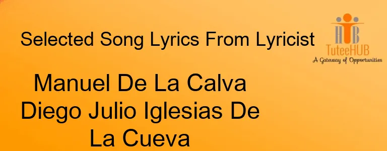 Manuel De La Calva Diego Julio Iglesias De La Cueva