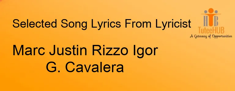 Marc Justin Rizzo Igor G. Cavalera