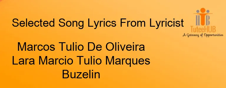 Marcos Tulio De Oliveira Lara Marcio Tulio Marques Buzelin